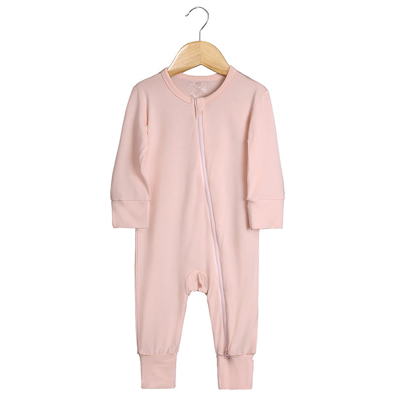 Long Sleeve Bamboo Romper Strawberry Sherbet