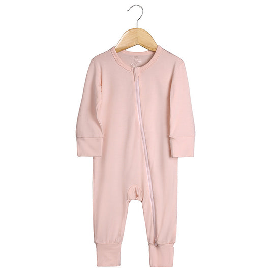 Long Sleeve Bamboo Romper Strawberry Sherbet